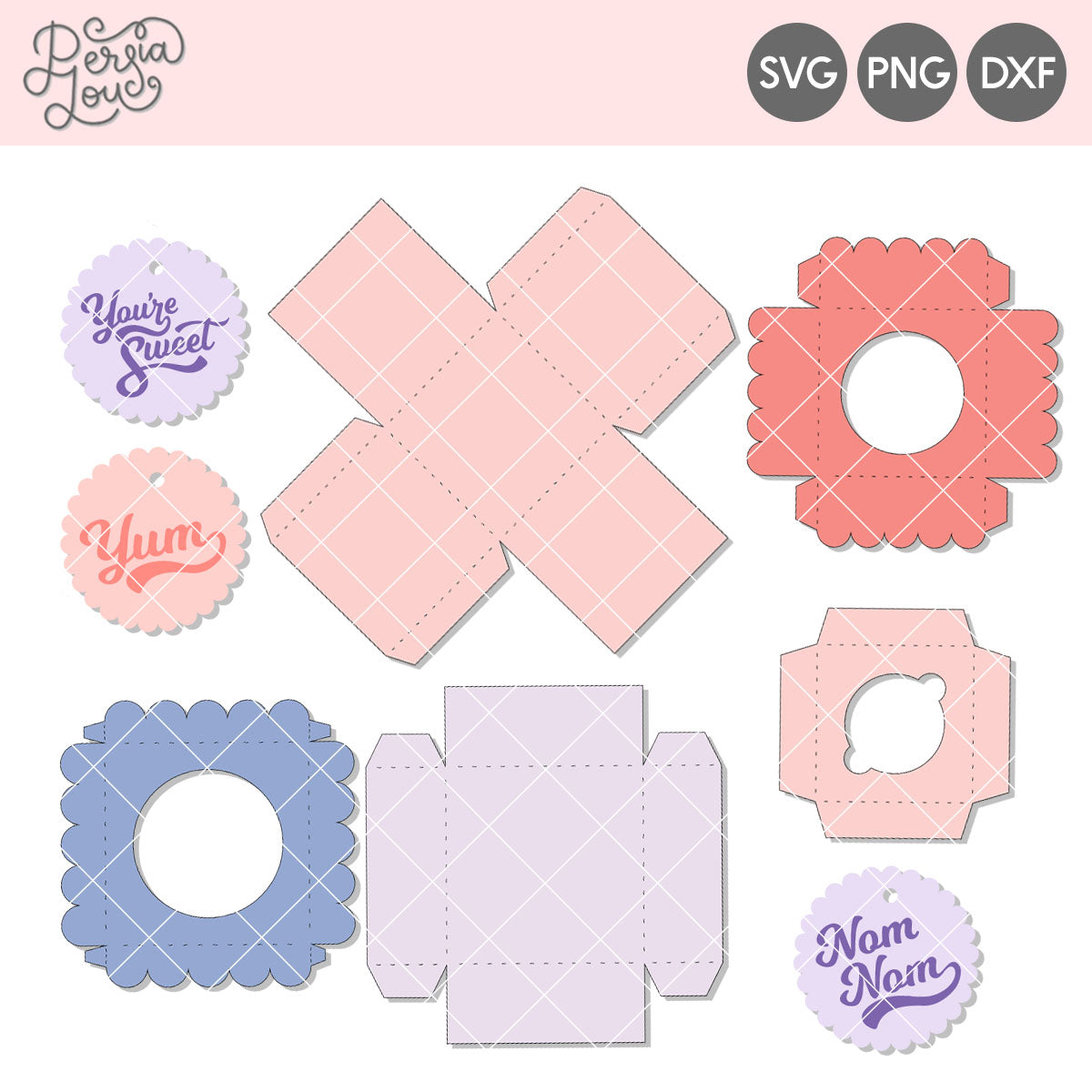 cupcake box template printable