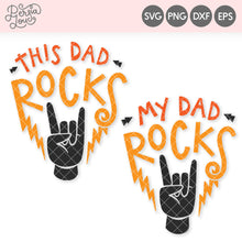 Dad Rocks Guitar Pick SVG Cut File