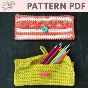 Simple Pencil Pouch Crochet Pattern PDF