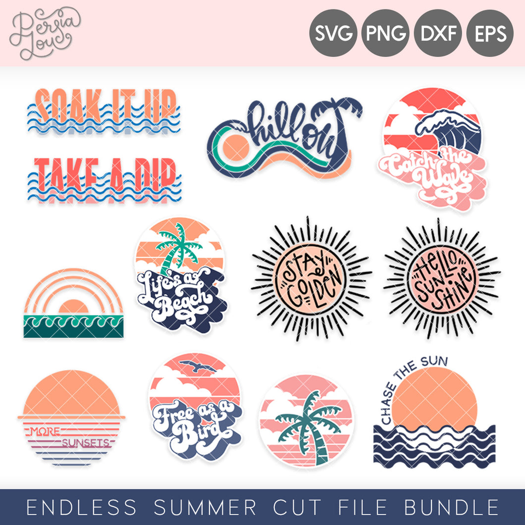 Endless Summer SVG Cut File Bundle