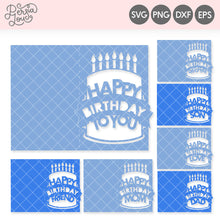 Happy Birthday Card SVGs - Seven Birthday Cake Card Designs
