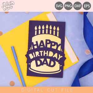 Happy Birthday Card SVGs - Seven Birthday Cake Card Designs
