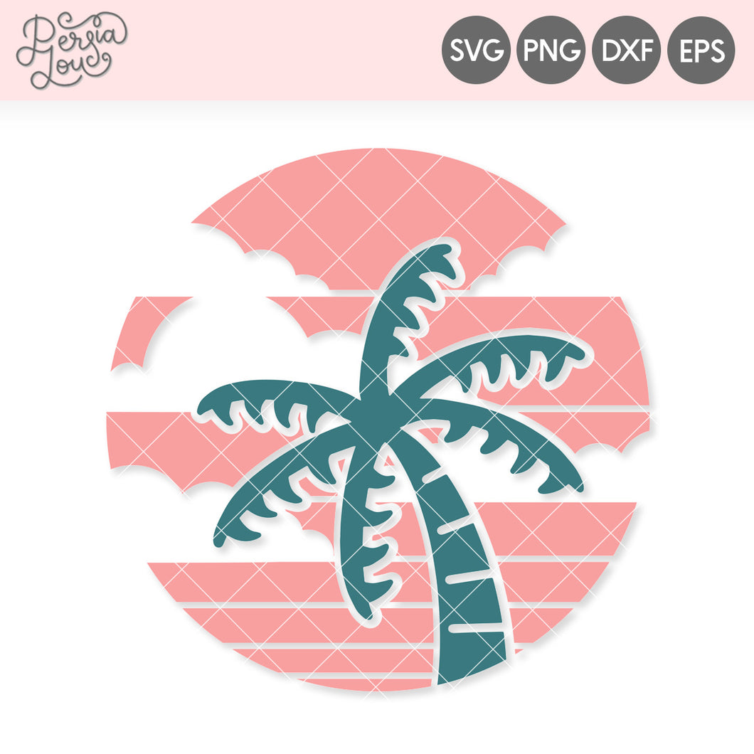 Grand Cayman Island Sunset Palm Trees Decal Sticker – 3.75x2.7 Vintage Style