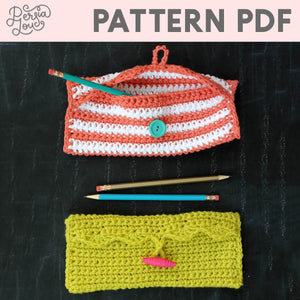 Simple Pencil Pouch Crochet Pattern PDF
