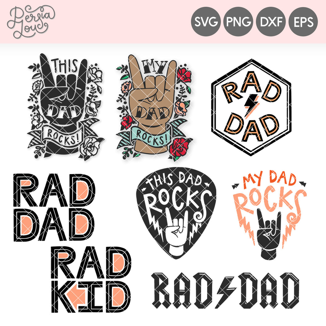 Rad Dad Father's Day SVG Cut File Bundle