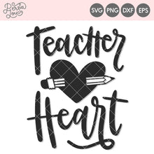 Teacher Heart Cut File