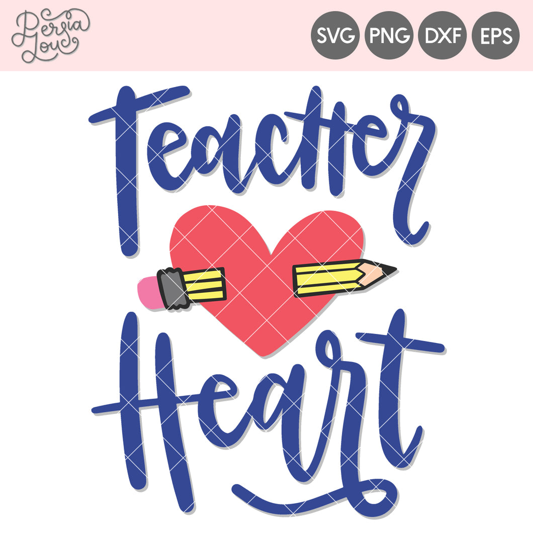 Teacher Heart Cut File
