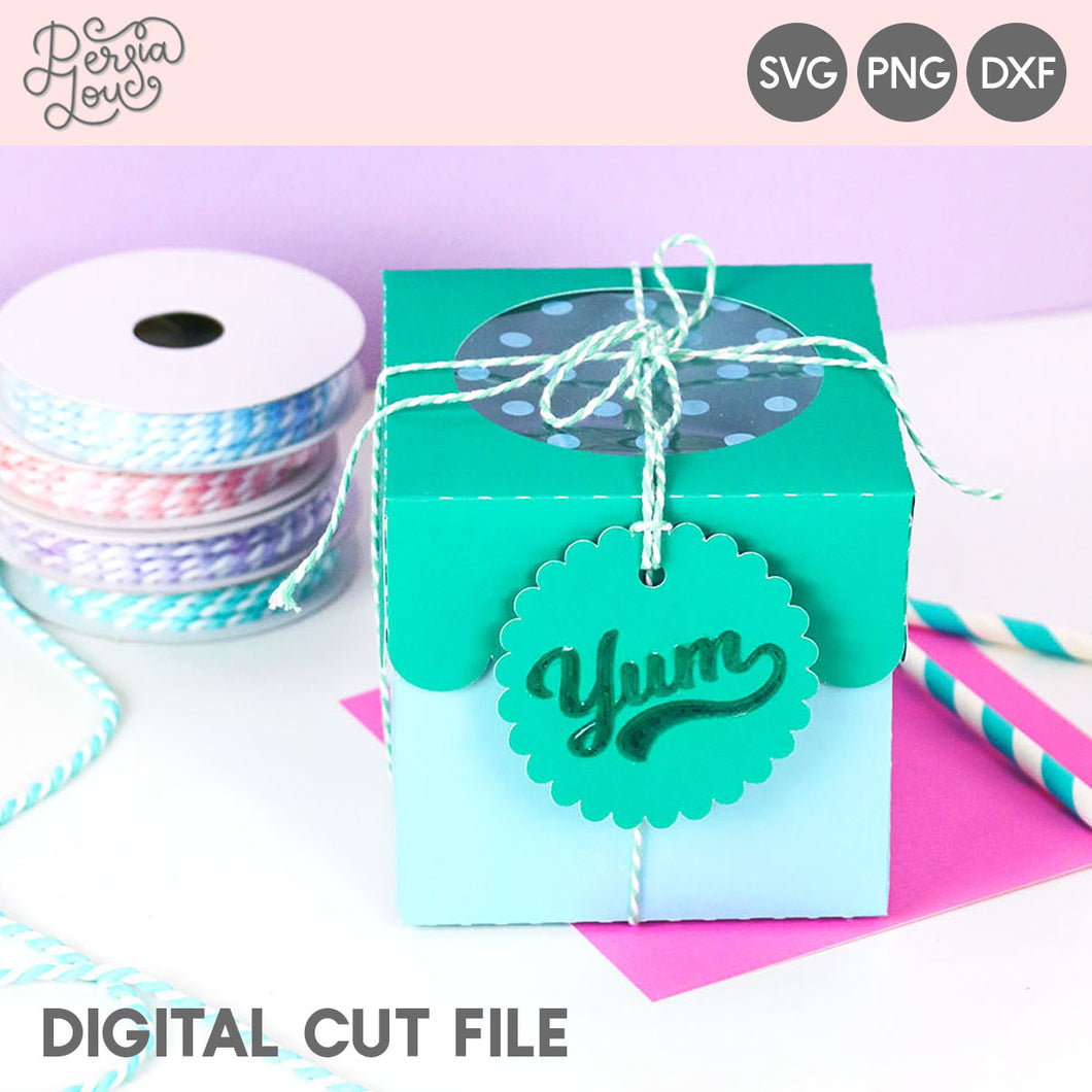 Window Cupcake Box SVG Cut File